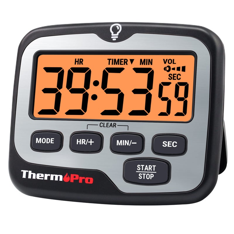 ThermoPro TM01 Kitchen Timers for Cooking with Count Up Countdown Timer, Digital Timer for Kids Students with Touch Backlight, Study Timers for Classroom Teacher Supplies - Image 1